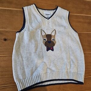 Toddler Boys IZOD Sweater Vest with Puppy Size 3T